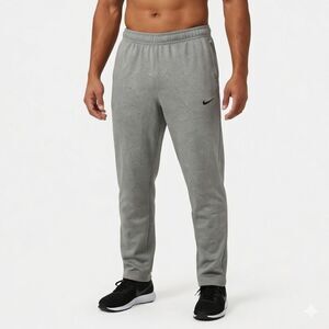 Nike Therma-Fit Men's Large L Gray Sweatpants/Joggers Training Athletic Fleece